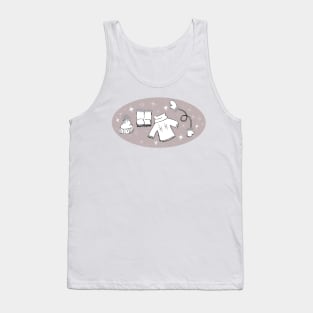 Winter weather snow lover cartoon illustration Tank Top